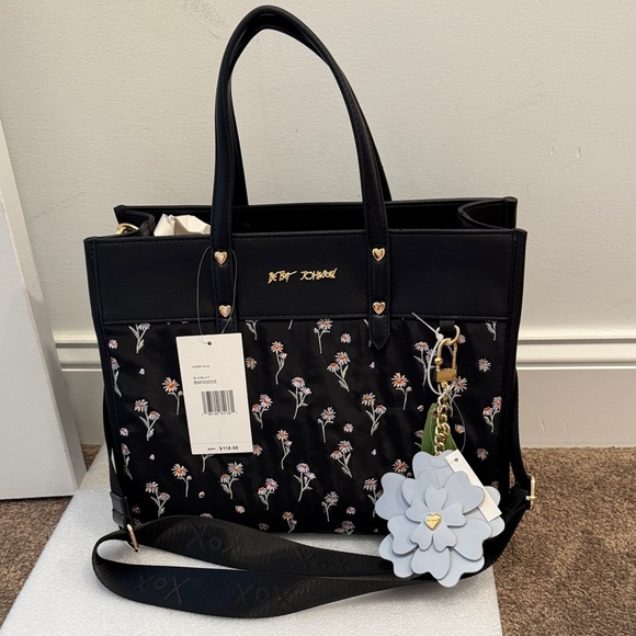 Betsey Johnson Handbags - Betsey Johnson sunflower crossbody shoulder bag purse with charm NWT